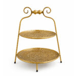 Antique 2-Tier  Cake Stand Metal