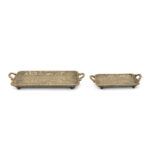 Antique Metal Trays Set Of 2 Pcs