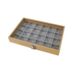 Wooden Jewelry Organizer Velvet Inner 24-Slots