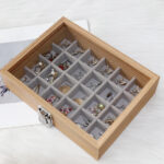 Wooden Jewelry Organizer Velvet Inner 24-Slots - Image 2