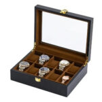 Wodden Watch Box With 10 Slots PU Leather