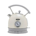 Retro Electric Kettle With Auto Power Off And Temperature Display 1.8L White