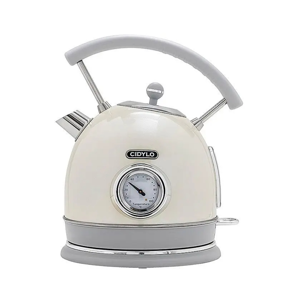 OSM-2488-1 Retro Electric Kettle With Auto Power Off And Temperature Display 1.8L White - Image 1