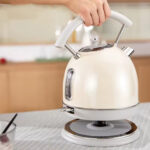 Retro Electric Kettle With Auto Power Off And Temperature Display 1.8L White - Image 3