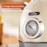 Retro Electric Kettle With Auto Power Off And Temperature Display 1.8L White - Image 5