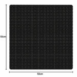 Textured Grid Bath Mat - TPR Material-Black - Image 3