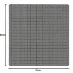 Textured Grid Bath Mat - TPR Material-Grey - Image 4