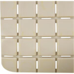 Textured Grid Bath Mat - TPR Material-Beige - Image 3