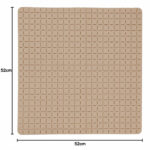Textured Grid Bath Mat - TPR Material-Beige - Image 5