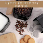 Tea, Coffee,  Sugar & Biscuits Canisters Set of 4 Pcs Black With Air-Tight Wooden Lid - Image 2