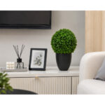 Artificial Green Plant Bonsai in Plastic Pot - Image 2