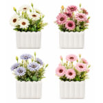 Artificial Flower Bonsai in Textured Ceramic Pot