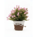 Artificial Flower Bonsai Rattan Basket Planter