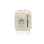 Retro SS Electric 2 Slices Toaster White