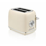 Retro SS Electric 2 Slices Toaster White - Image 2