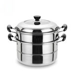 Double Layer Stainless Steel  Steamer With SS Lid