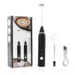 2-in-1 Handheld Coffee Frother and Hand Mixer with Adjustable Speed Control