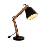 Wooden Desktop Lamp 37cm Black