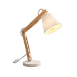 Wooden Desktop Lamp 37cm White