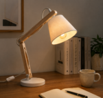 Wooden Desktop Lamp 37cm White - Image 2