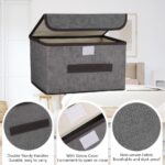 Foldable Fabric Storage Box with Lid - Image 5