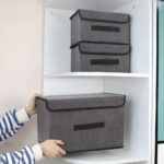 Foldable Fabric Storage Box with Lid - Image 9