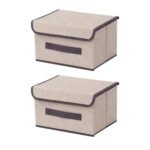 Foldable Fabric Storage Box with Lid - Image 6