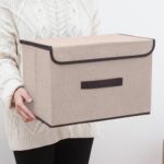 Foldable Fabric Storage Box with Lid - Image 10