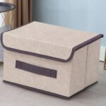 Foldable Fabric Storage Box with Lid - Image 3