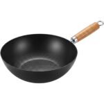 Carbon Steel Wok with Wooden Handle - 11 Inch