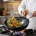 Carbon Steel Wok with Wooden Handle - 11 Inch - Image 5