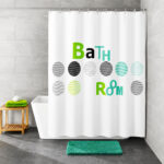 Modern Bathroom Shower Curtain - Image 2