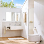 Allegra Glass Bathroom Shelf – Aluminium - Image 3