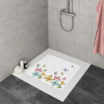 Butterfly Design Bathroom Shower Mat – Multicolor - Image 3