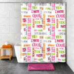 Shower Curtain Textile Script - Multicolor - Image 2