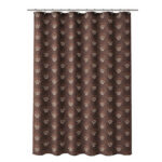 Shower Curtain Textile Bow Nut Brown