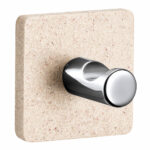 Stone Finish Bathroom Wall Hook – Beige
