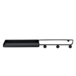 Framework Wall Shelf with Hooks – Black