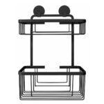 Rocco 2-Tier Bathroom Wall Shelf – Black