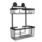 Rocco 2-Tier Bathroom Wall Shelf – Black - Image 2