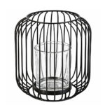Ballot Metal Cage Candle Holder – Black