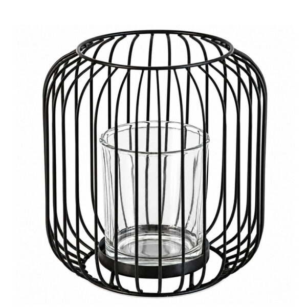 Ballot Metal Cage Candle Holder – Black