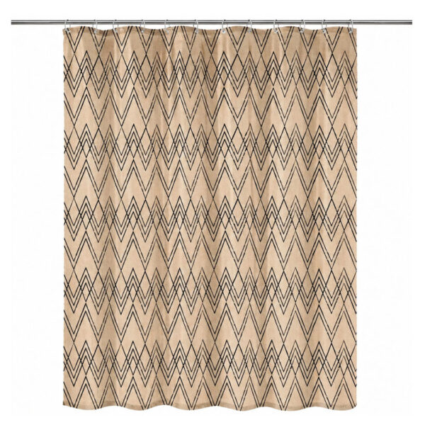 Zag Cotti Geometric Waterproof Shower Curtain