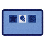 Bath Rug Beach Azure Blue