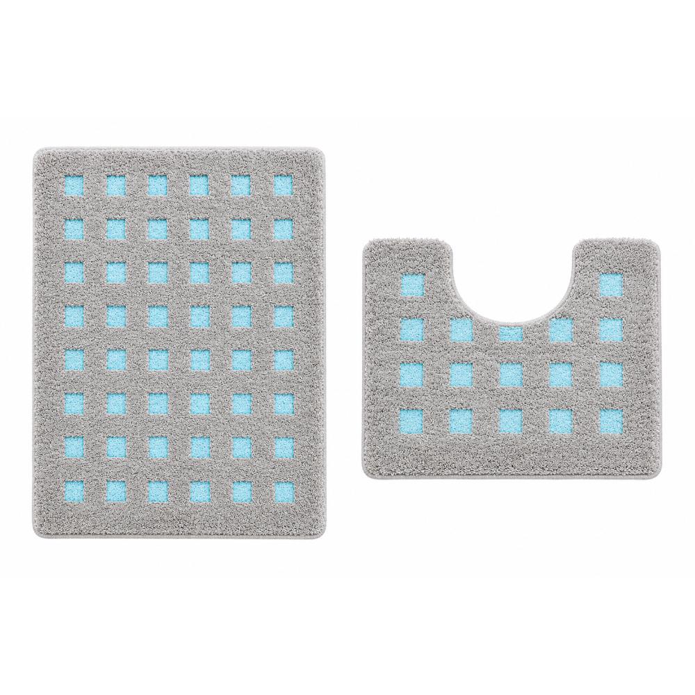 KLW-544-Merch-1 Bath and Contour Toilet Rug Set Light Mint - Image 1