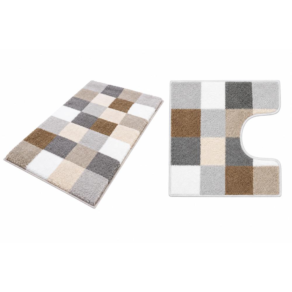 KLW-548-Merch-1 Bath and Contour Toilet Rug Set Caro cashmere - Image 1