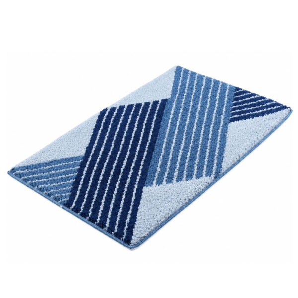 Bath Rug Cross Blue