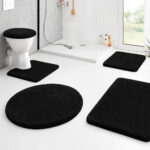 Bath and Contour Toilet Rug Set Relax Black - Image 4