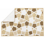 Sintra Geometric Bath Rug – Beige - Image 3
