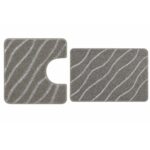 Bath and Contour Toilet Rug Set Tram Antracite